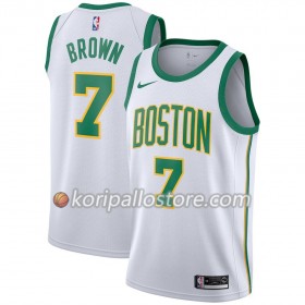 Boston Celtics Jaylen Brown 7 2018-19 Nike City Edition Valkoinen Miesten Pelipaidat Swingman 